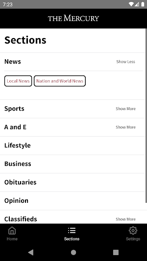 The Mercury for Android Screenshot 2
