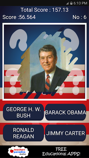 US President Quiz - Presidents Scratch Quiz Game Screenshot 3
