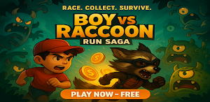 Boy vs Raccoon: Run Saga Screenshot 0