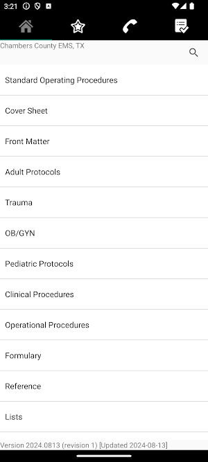 Chambers County EMS Protocols Screenshot 1