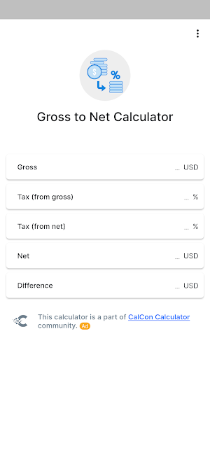 Gross to Net Calculator Screenshot 0