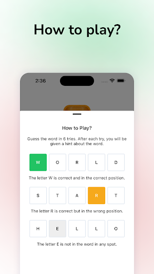 Wordfor - 5 Letter Word Game Screenshot 1