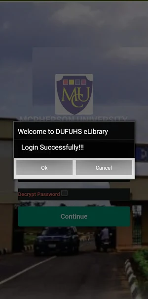 McPherson University eLibrary Screenshot 2
