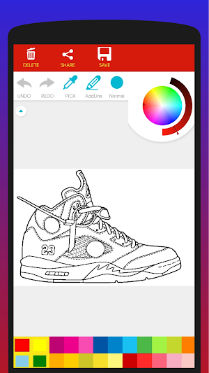 Air Sneakers Coloring Book Screenshot 3