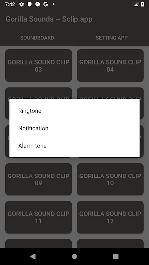 Gorilla Sound Collections ~ Sclip.app Screenshot 3