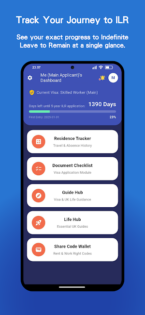 UK Visa Day Tracker Screenshot 1
