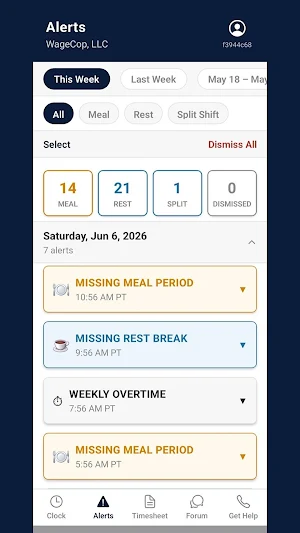 WageCop: Timesheet & Hours Screenshot 1