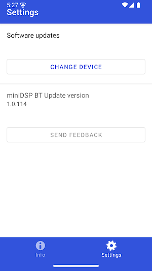 miniDSP BT Update Screenshot 1