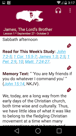 SDA Sabbath School Quarterly Screenshot 0