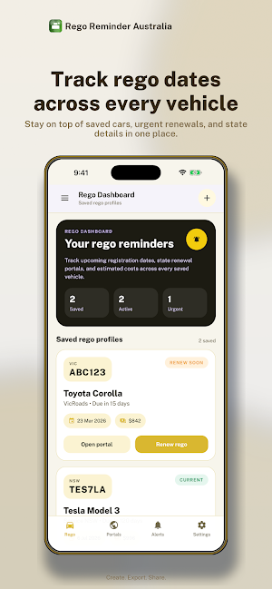 Rego Reminder Australia Screenshot 0