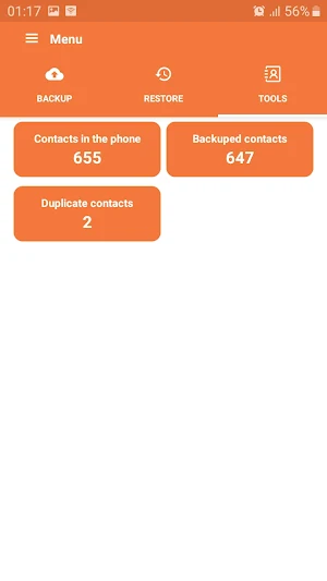 Contacts Backup Restore Screenshot 0