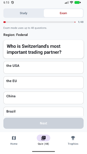 Swiss Citizenship Test 2026 Screenshot 3