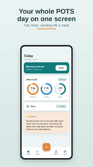 Upright – POTS Symptom Tracker Screenshot 0