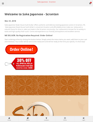 Sake Japanese Scranton Order Screenshot 3