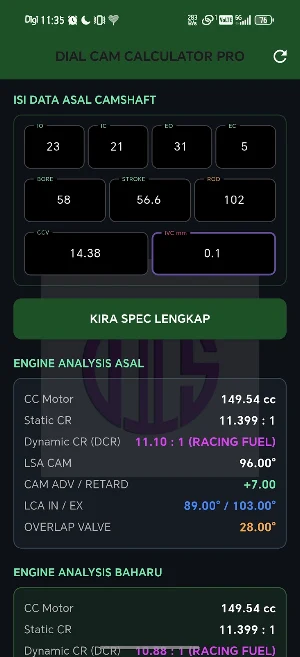 4T DIAL CAM CAL PRO Screenshot 3