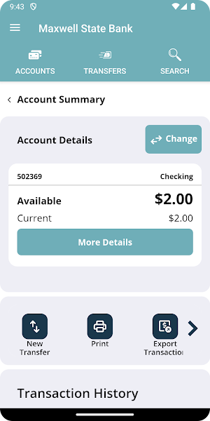 Maxwell State Bank Mobile App Screenshot 2