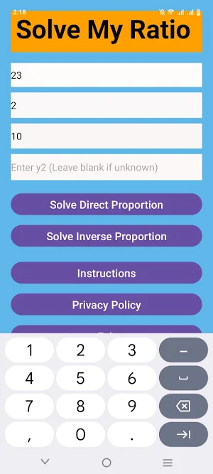Solve My Ratio Screenshot 1