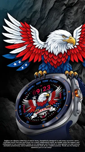 USA Eagle Watch Face 159 Screenshot 3