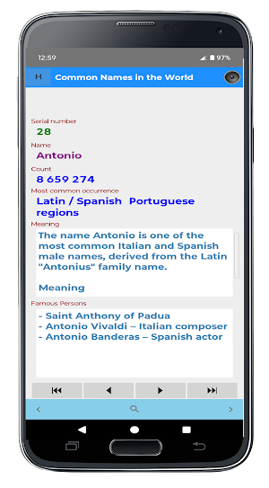 Common Names in the World Screenshot 2