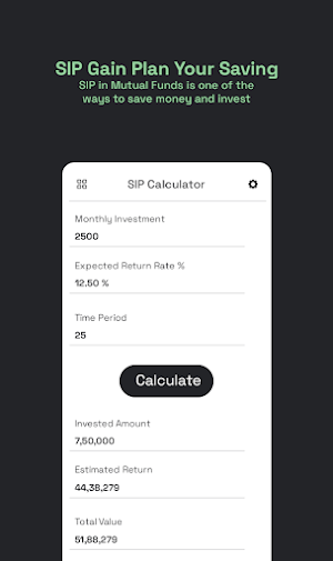 SIP Return Calculator - Plans Screenshot 2