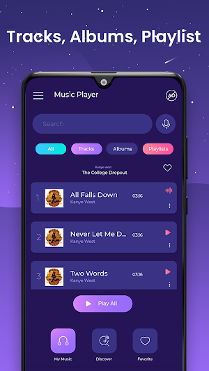 Real Music Player - Audio Play Music Library Screenshot 3