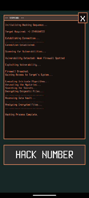 Phone Number Hacks Simulator Screenshot 0