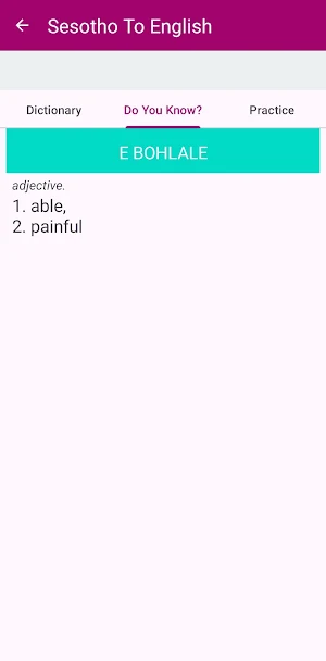Sesotho To English Dictionary Screenshot 2