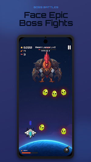 Chicken War: Space Shooter Screenshot 2