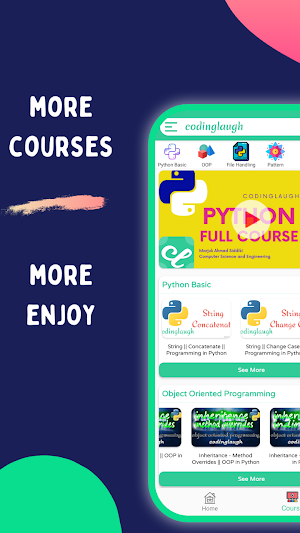 codinglaugh - Learn python, oop, file (beta) Screenshot 2