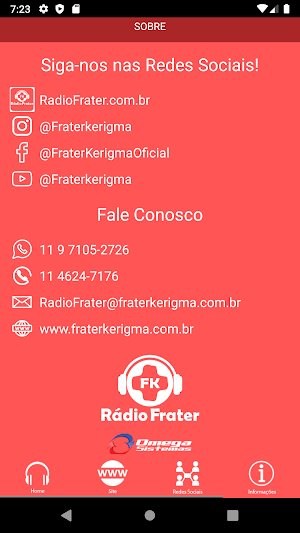 Rádio Frater Screenshot 3