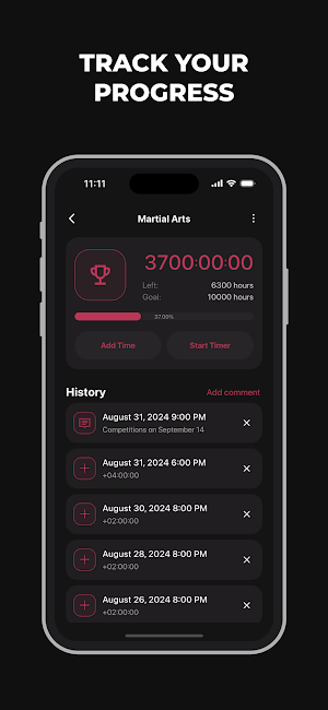 10000 Hours: Skill Tracker Screenshot 1
