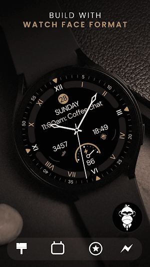 Minimal Black v33 Watch Face Screenshot 0