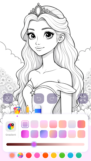 Cute Princess Coloring Game Screenshot 2