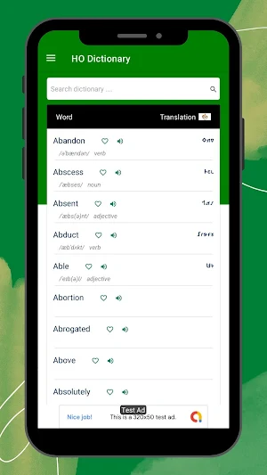 English Hindi HO Dictionary Screenshot 1