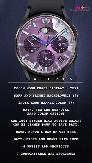 Rogue Moon Phase Watch Face Screenshot 3
