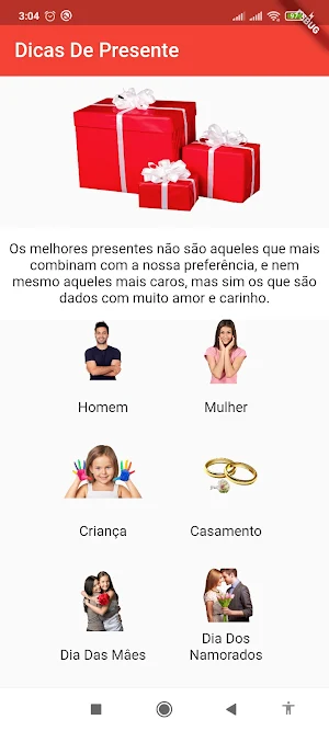 Dicas De Presentes Screenshot 0
