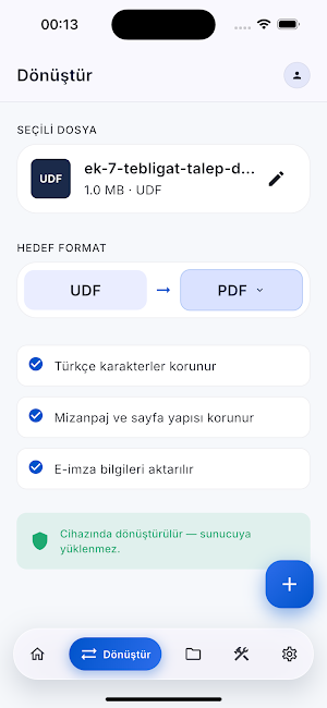 UDF PDF Dönüştürücü & Editör Screenshot 2