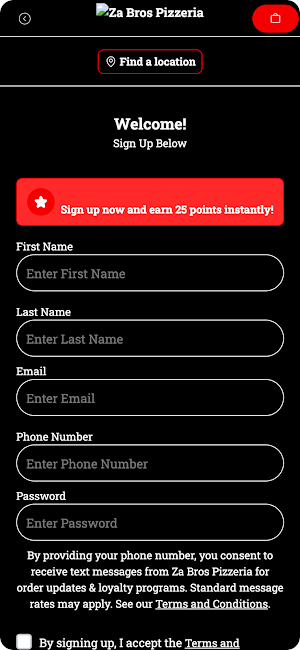 Za Bros Pizzeria Screenshot 2