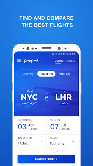 Cheap Flights App - FareFirst Screenshot 0