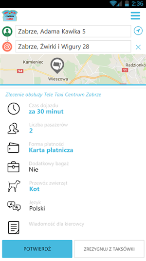 Tele Taxi Centrum Zabrze Screenshot 2