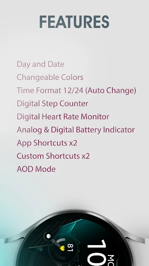 Dream 113 Digital Watch Face Screenshot 2