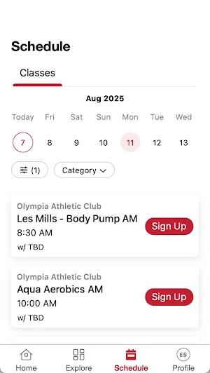 Olympia Athletic Club Screenshot 1