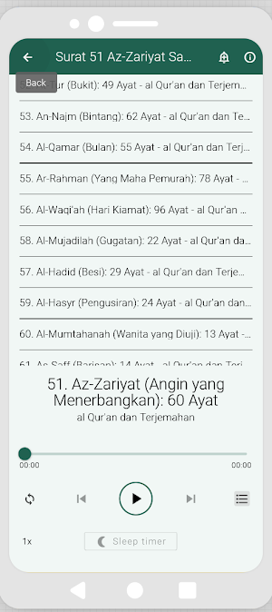 AL Quran Dan Terjemahan MP3 Screenshot 2