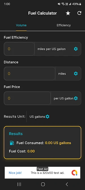Fuel Calculator Screenshot 2