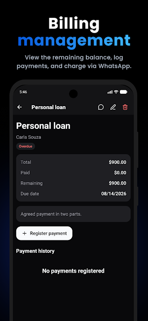 Clients & Debts Screenshot 2