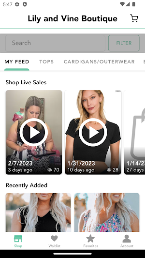 Lily and Vine Boutique Screenshot 0