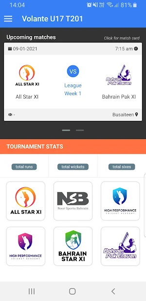 Volante U17 T20 Juniors 2021 Screenshot 0