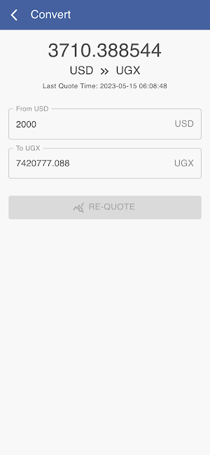 USD to UGX Screenshot 2