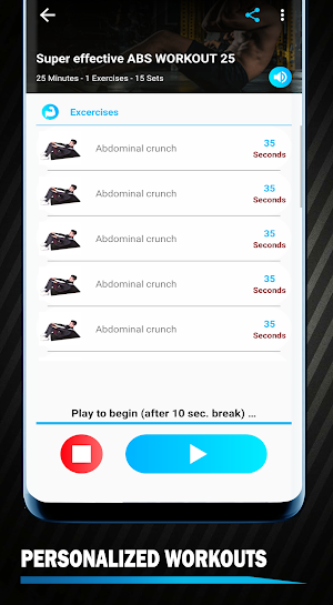 Sit Ups Challenge Abs Workouts Crunch Workout PRO Screenshot 2