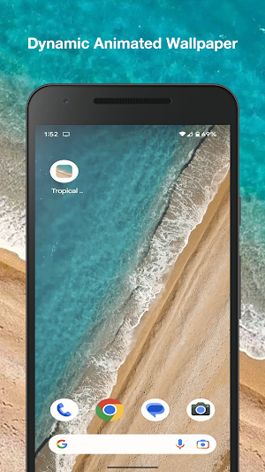Tropical Beach Live Wallpaper Screenshot 1